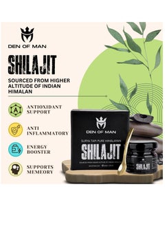 DEN OF MAN Sun Dried Himalayan Shilajit Resin With Fulvic Acid 20gm  - Image 5