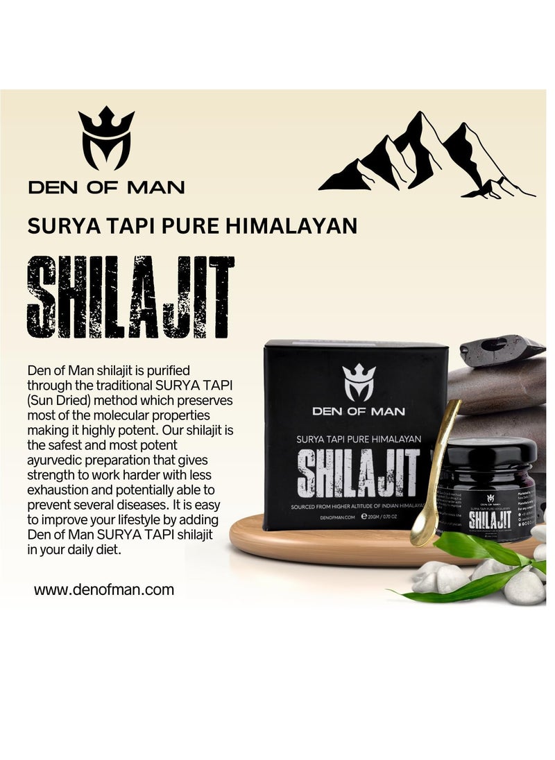 DEN OF MAN - Sun Dried Himalayan Shilajit Resin With Fulvic Acid 20gm - Image 1