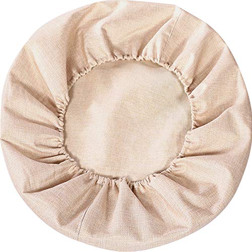 Kelendle Round Floor Pillow Cover Tatami Floor Cushion Cover Straw Japanese Futon Cover Meditation Seating Ottoman Throw Cover Protector for Living Room Indoor Outdoor Beige,19.69 inches - Image 1