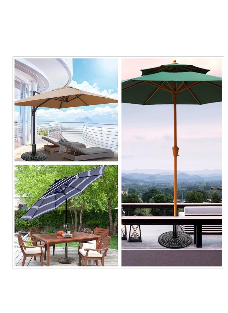 SYOSI - 6 Pcs Patio Umbrella Parasol Base Stand Hole Ring Plug Cover and Cap, Umbrella Stand Replacement Part with M8 Thread Replacement Hand Knob, Umbrella Base Insert Set for Dia 38mm,48mm Umbrella Pole - Image 1