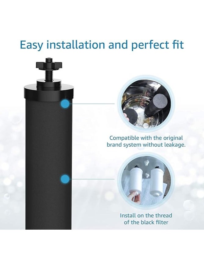 General - Water filter, compatible with BB9-2 Black Filter and PF-2 Fluoride Filter Combo Pack and Gravity Filtration System - Includes 2 black filters and 2 fluoride filters - Image 1