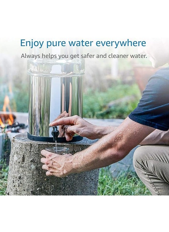 General - Water filter, compatible with BB9-2 Black Filter and PF-2 Fluoride Filter Combo Pack and Gravity Filtration System - Includes 2 black filters and 2 fluoride filters - Image 1