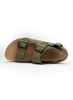 AL-WAHA AL-ZHABIA Men's Genuine Leather Sandals - Breathable PU Sole, Anti-Slip Design, Durable for Desert Climate & Daily Wear(41)  - Image 3