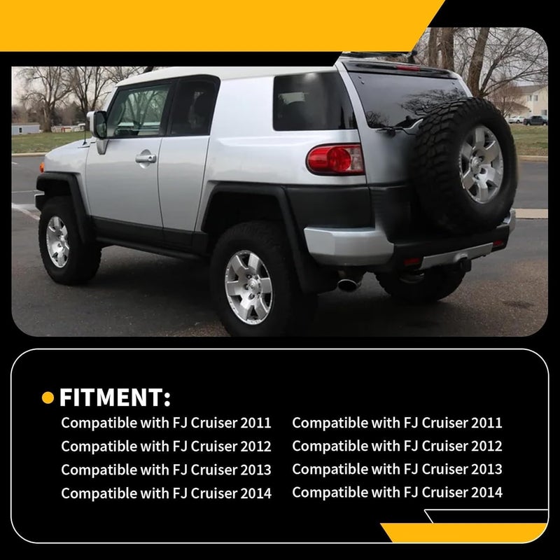 Jecoupoon Compatible Rear Bumper End Cap Pair for FJ Cruiser 2007-2014 - Silver, Left - Image 3