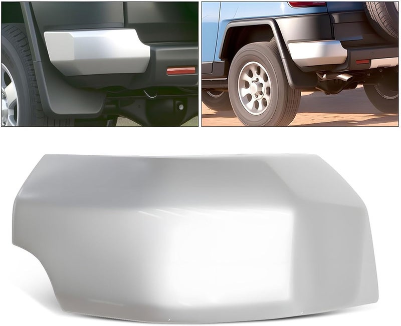 Jecoupoon Compatible Rear Bumper End Cap Pair for FJ Cruiser 2007-2014 - Silver, Left - Image 5