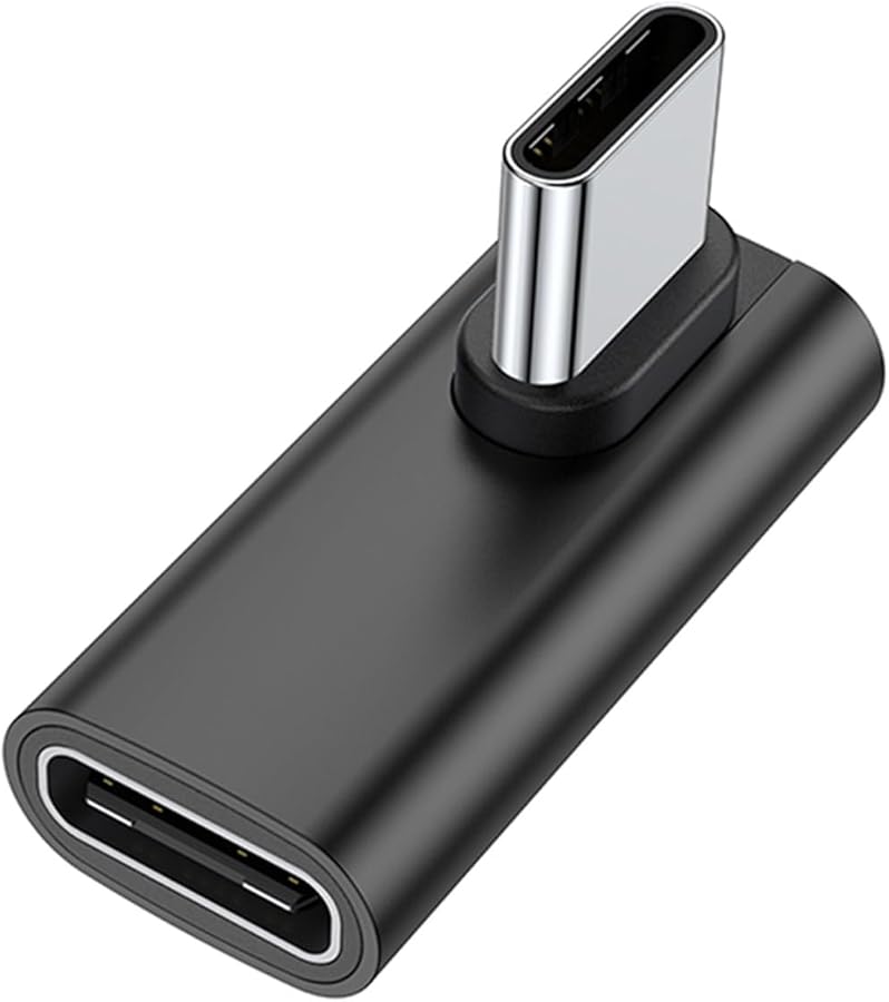 90 Degree USB C to USB C Adapter 40Gbps 100W Fast Charging Data Sync Black - Image 2