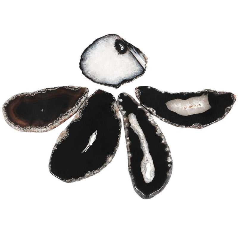 mookaitedecor Polished Agate Light Table Slices,Geode Agate Slab Cards Pack of 12 - Image 3