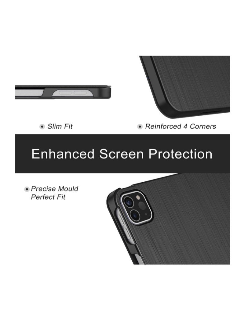 VR CREATIVES VR Creative Case for iPad Air 13 Inch (M3/M2) 2025/2024, iPad Pro 12.9 2022 2021(6th 5th Generation) - [Slim Trifold Stand + Auto Wake/Sleep],Protective Hard PC Back Cover (Black) - Image 5