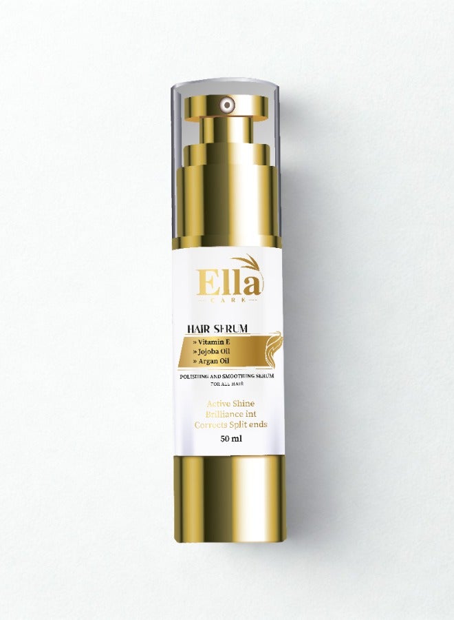 Ella Care Serum for protection and nourishment with its formula of castor oil, argan oil, jojoba oil and vitamin E from ella care, 50 ml - Image 1