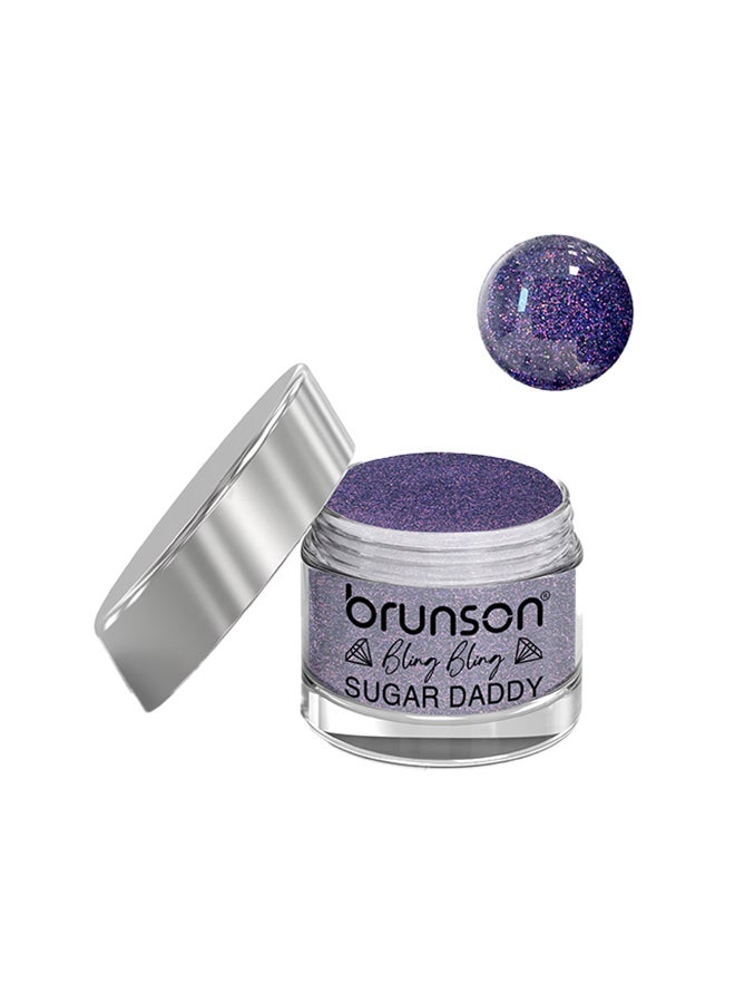 brunson Acrylic Nail Powder DIP And Buff System, Sugar Daddy Glittered 30ml BJEW010