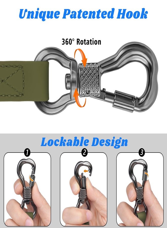 XiaZ Waterproof Long Leash for Dogs Outside, Training Long Line Lead for Large Medium Small Dogs Outside Walking, Playing, Camping, or Yard (10FT, Olive) - Image 3