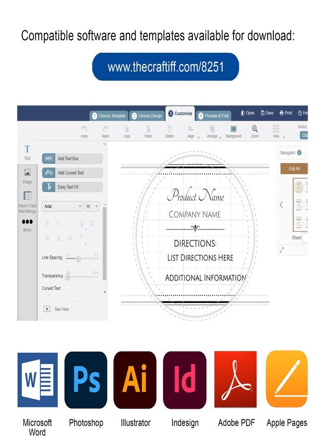 Craftiff Round Labels Stickers 2.5" inches Printable Vinyl Waterproof Matte White Sticker Paper, 135 Customizable Labels Compatible with 22562 - Image 4