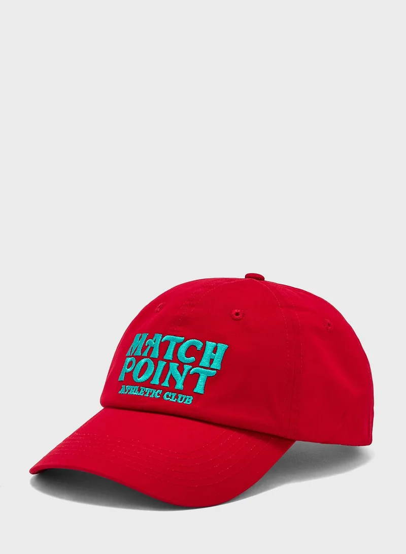 Seventy Five Match Point Slogan Curve Peak Cap