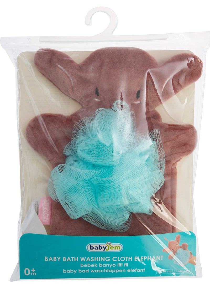 Baybjem - Babyjem Baby Bath Washcloth Dried Rose Elephant ART-793 - Image 1