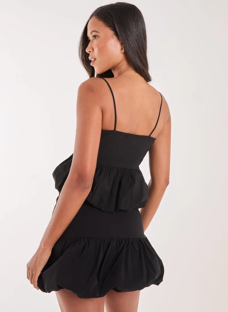 Pink Vanilla Bubble Hem Strappy Top