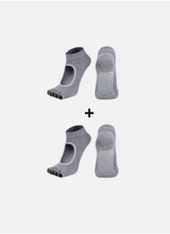 KANGAROO 2 Pairs Yoga Pilates Fitness Anti-Slip Kangaroo Socks  - Image 1