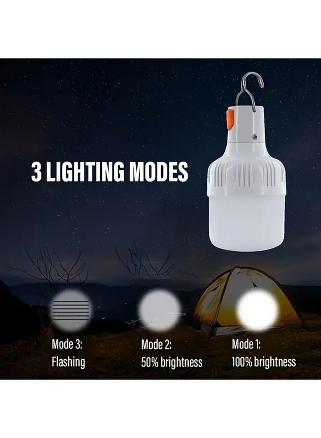 4pcs Portable LED Camping Lanterns USB Rechargeable High Brightness Hanging Tent Light - Image 3