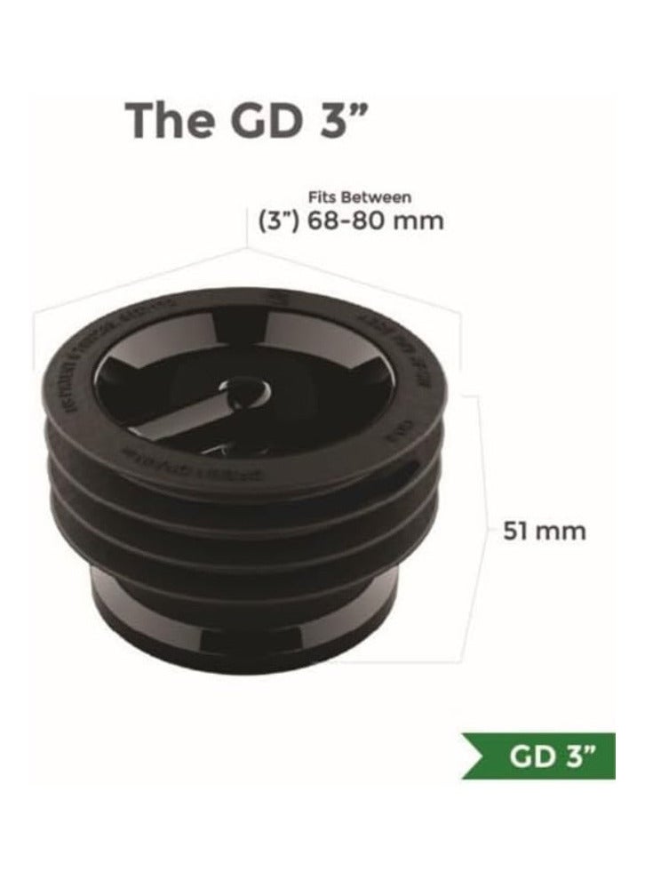 G Green Drain سدادة مانعة للتسرب (بدون ماء) من Green Drain، مقاس 3 بوصات - Image 4
