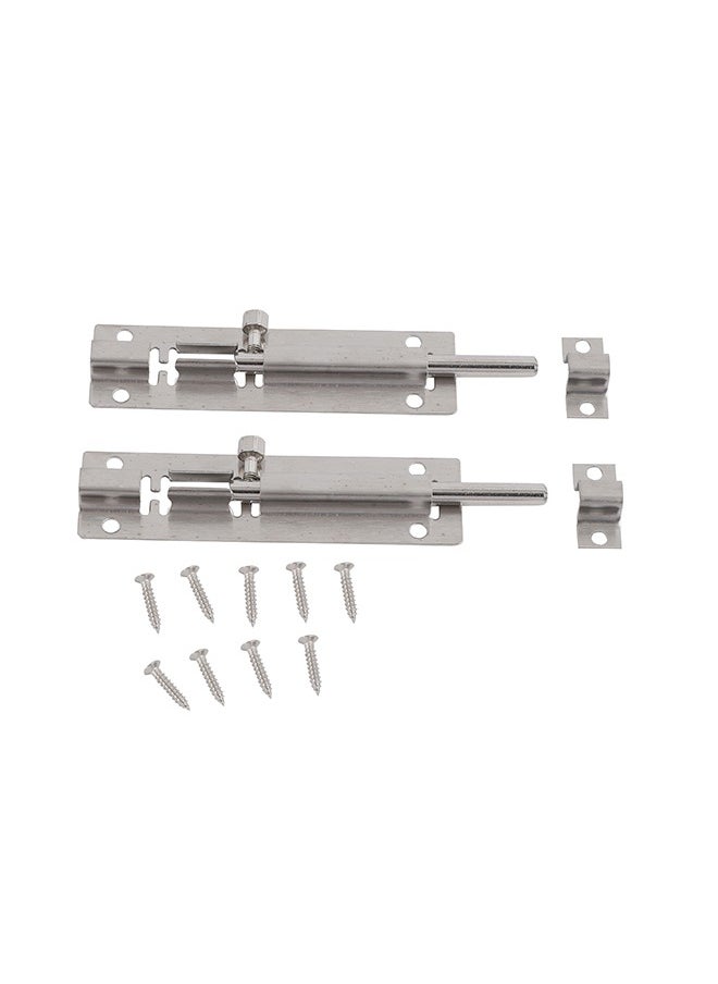 LAWAZIM Sliding Latch Lock - 2 Piece, Matt - Barrel Bolt Latch with Screws, Pre-Drilled Holes, Smooth Sliding Mechanism - Ideal for Securing Doors, Gates, Cabinets, Sheds, Fences, Storage Areas  - Image 2