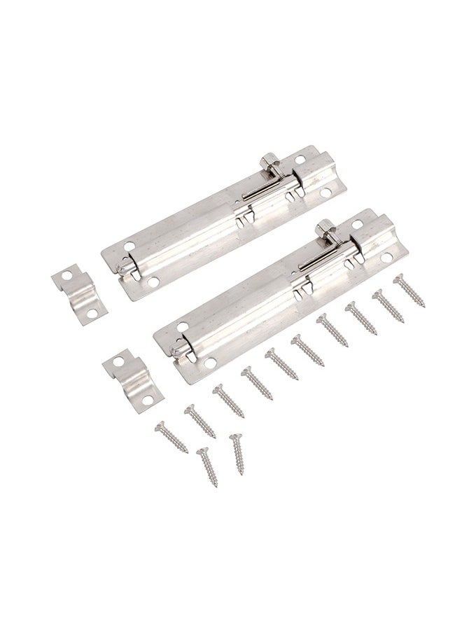 LAWAZIM Sliding Latch Lock - 2 Piece, Matt - Barrel Bolt Latch with Screws, Pre-Drilled Holes, Smooth Sliding Mechanism - Ideal for Securing Doors, Gates, Cabinets, Sheds, Fences, Storage Areas  - Image 3