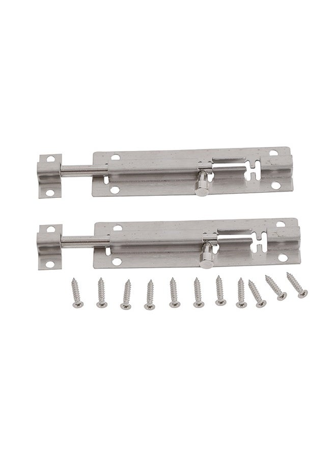 LAWAZIM Sliding Latch Lock - 2 Piece, Matt - Barrel Bolt Latch with Screws, Pre-Drilled Holes, Smooth Sliding Mechanism - Ideal for Securing Doors, Gates, Cabinets, Sheds, Fences, Storage Areas  - Image 4