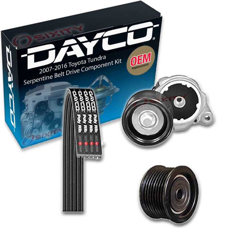 Sixity Auto Dayco Serpentine Belt Drive Component Kit for Toyota Tundra 2007-2017 - Image 1