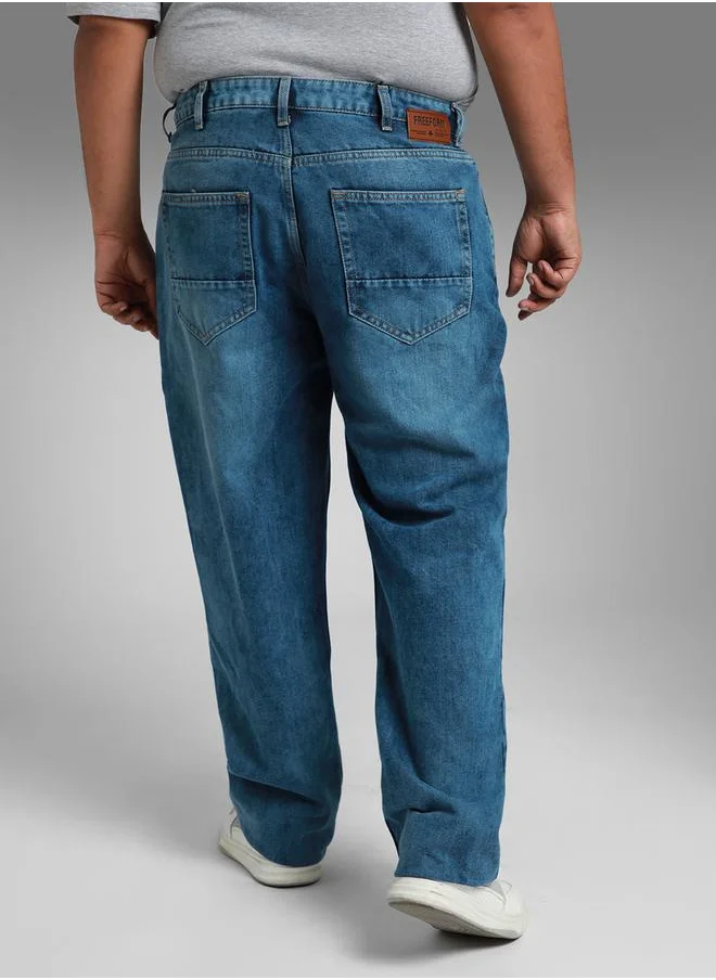 HIGH STAR Plus Mid Rise Straight Fit Jeans by Styli