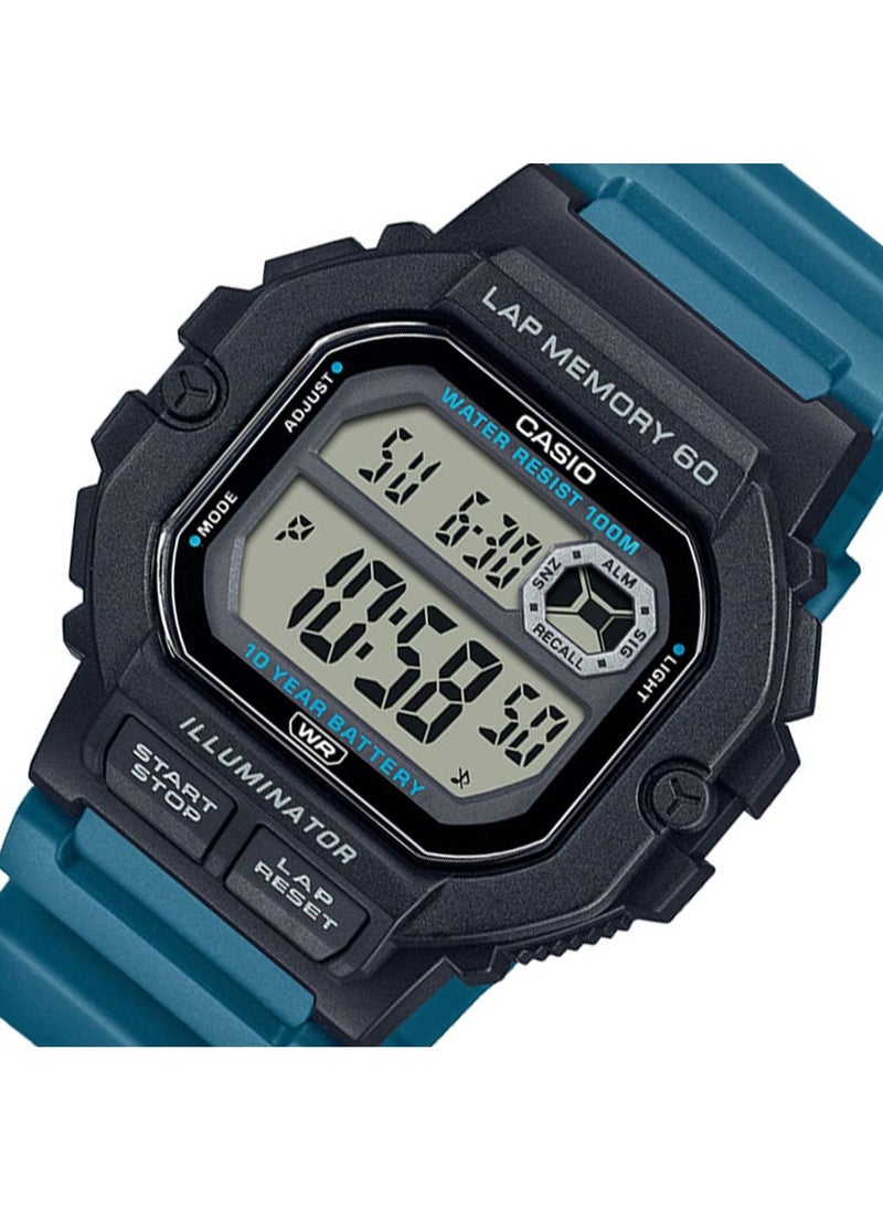 CASIO Casio Men's Sports Gear Transparent Digital Dial Resin Band Watch WS-1400H-3AVDF.  - Image 2