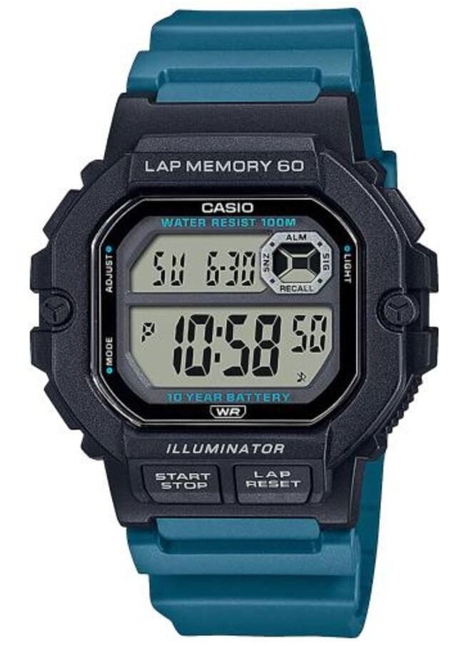 CASIO Casio Men's Sports Gear Transparent Digital Dial Resin Band Watch WS-1400H-3AVDF.  - Image 1