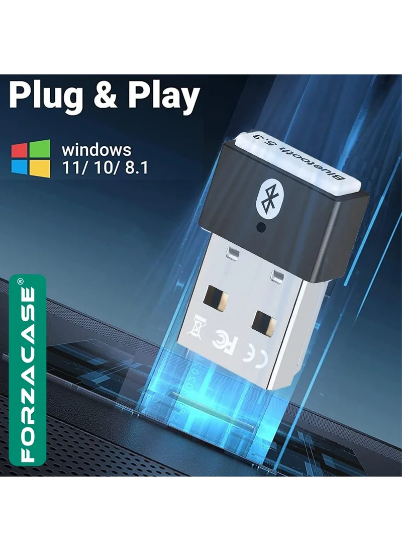 Forzacase Mini V5.3 USB Bluetooth Dongle 5.3 Bluetooth Adapter - FC827