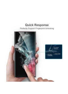 For Samsung Galaxy S23Plus/S22 Plus 6.6 inch 202Screen Protector Go-Flex TPU Film + Camera Lens Protectors Case Friendly, Easy to Install,Bubble Free [Self Healing 100% Fingerprint Unlocked Support