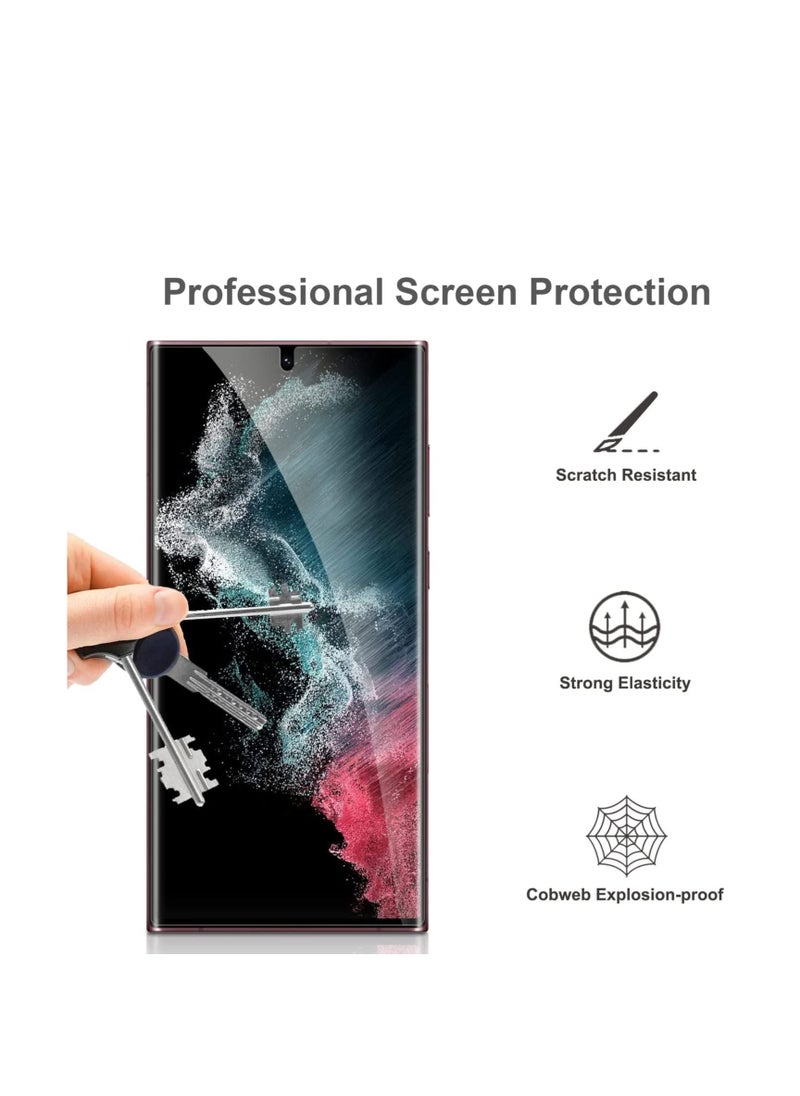 Generic - For Samsung Galaxy S23Plus/S22 Plus 6.6 inch 202Screen Protector Go-Flex TPU Film + Camera Lens Protectors Case Friendly, Easy to Install,Bubble Free [Self Healing 100% Fingerprint Unlocked Support - Image 1