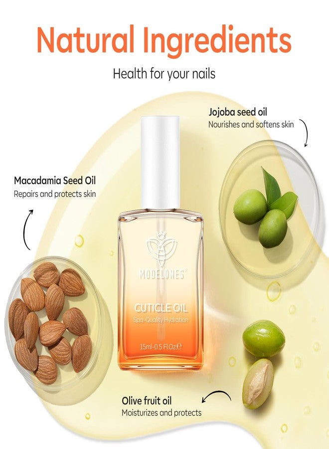 modelones Cuticle Oil Nail Strengthener and Growth Nail Growth Oil Repairs Cuticle & Promote Nail Care Moisturize Dry Skin 15ml - Image 3
