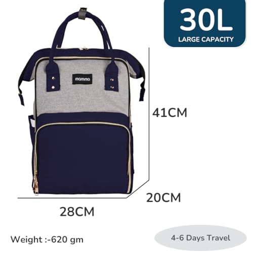 MAMMA Dual Partition Diaper Bag for Mothers for Travel, Baby Bag for Mother Travel,16 Pockets Diaper Bags for Mom and Hospital Bag for Delivery Women,Unisex Baby Diaper Bag with 9 Month Warranty - Image 5