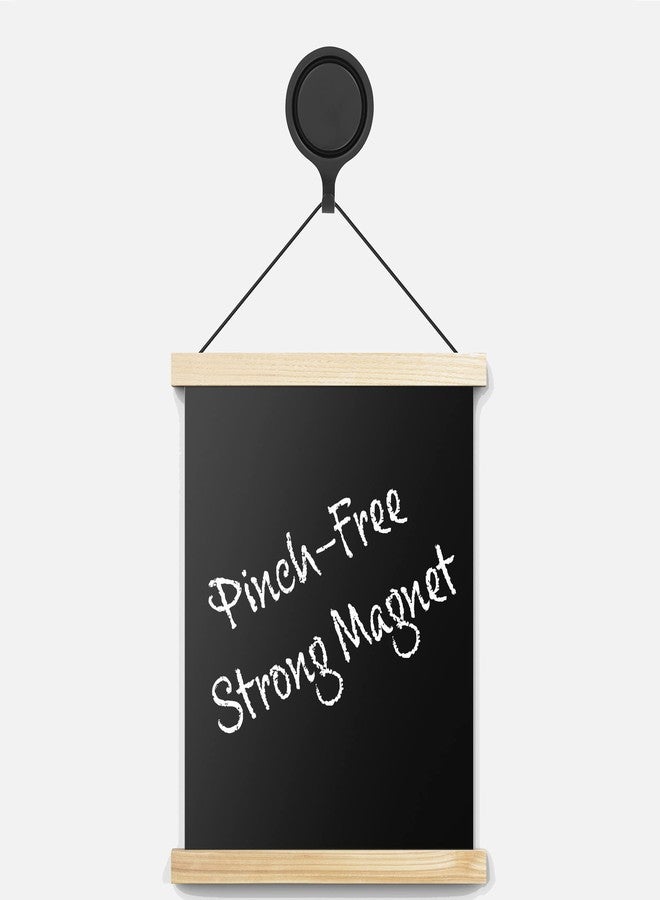 Haute Decor Attract Pinch-Free Magnetic Wreath Hanger (Matte Black) - Set of 2 Magnets - for use on 1 Single-Pane Glass Door/Window or 2 Metal Doors/Surfaces - Image 2