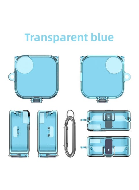 Suitable For CMF Buds Pro 2 Bluetooth Headset TPU Protective Cover Switch Transparent Case Solid Color Simple Cover-Color:Transparent Blue-Model:D57