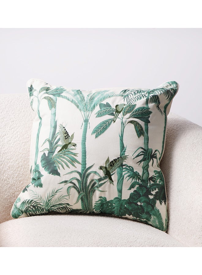 Boutique Blanche Palm Tree Embroidered Cushion 50X50 - Image 4
