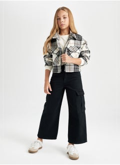 DeFacto Wide Leg Cargo Pocket Cotton Black Pants  - Image 1