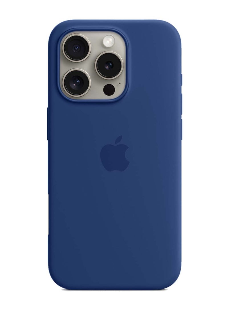 Apple iPhone 16 Pro Max 2024 Premium Soft Liquid Silicone Case Cover - Navy Blue
