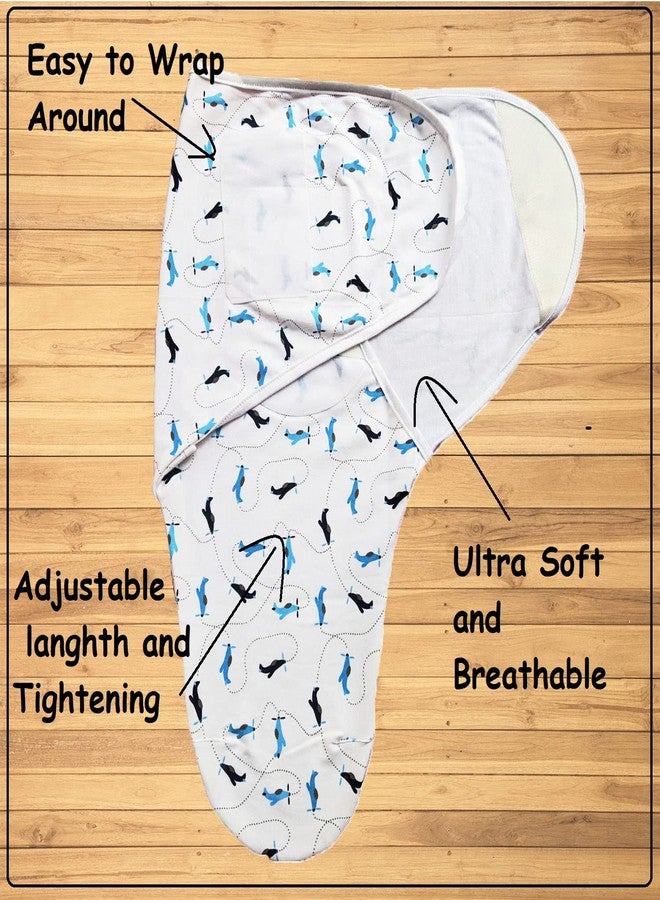 MammaChamp Strap Closer Adjustable Swaddle/Wrapper and Zip Sleeping Sack Bag Wrap for Newborn Baby 0-4 Months Airoplane Swaddle+Green Pod (Pack of 2) - Image 3