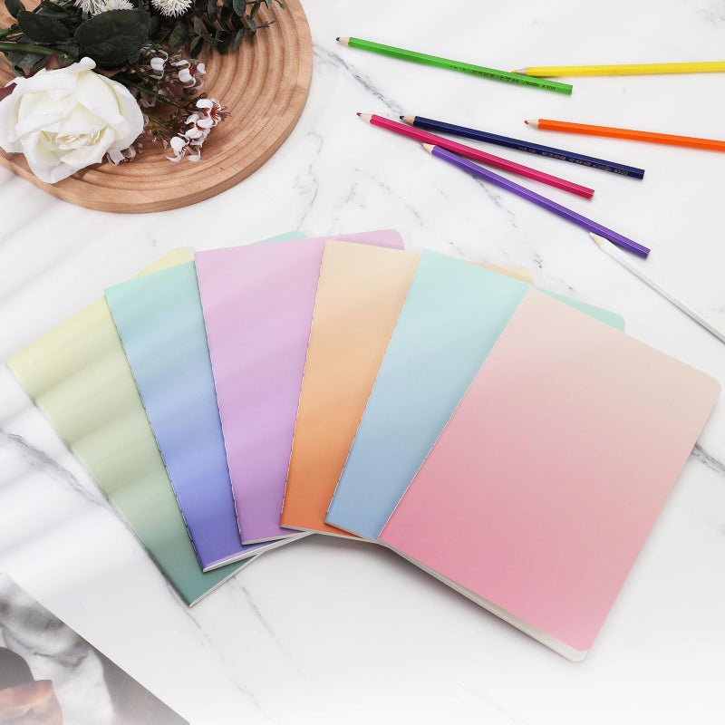 Ddaowanx Notebooks,Lined Paper Journals in Bulk, 72 Pages, 36 Sheets, 80GSM, 8.3x5.5 Inch, A5 Size, Travel Writing Notebooks for Office School Supplies (Lined-24pack, Gradient) - Image 5