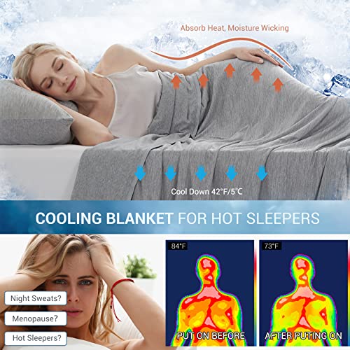 Marchpower Arc-Chill Cooling Blanket Q-Max >0.5 Summer Blanket Thin Lightweight Breathable Soft Double Side Cooling Blanket for Hot Sleepers Night Sweats Year Round Bed Blanket Machine Washable - Image 2