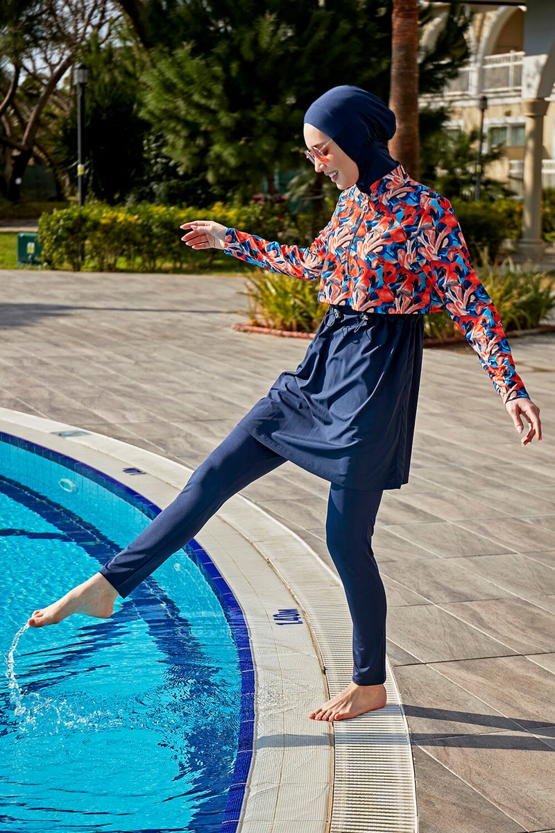 Remsa Mayo Remsa Swimsuit Remsa Fully Covered Hijab Swimsuit R113 Batik  - Image 3