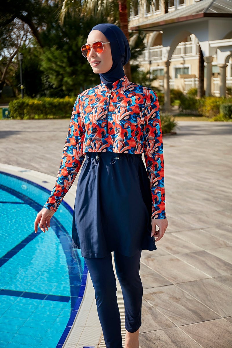 Remsa Mayo Remsa Swimsuit Remsa Fully Covered Hijab Swimsuit R113 Batik  - Image 2