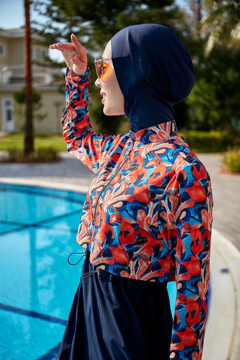 Remsa Mayo Remsa Swimsuit Remsa Fully Covered Hijab Swimsuit R113 Batik  - Image 1