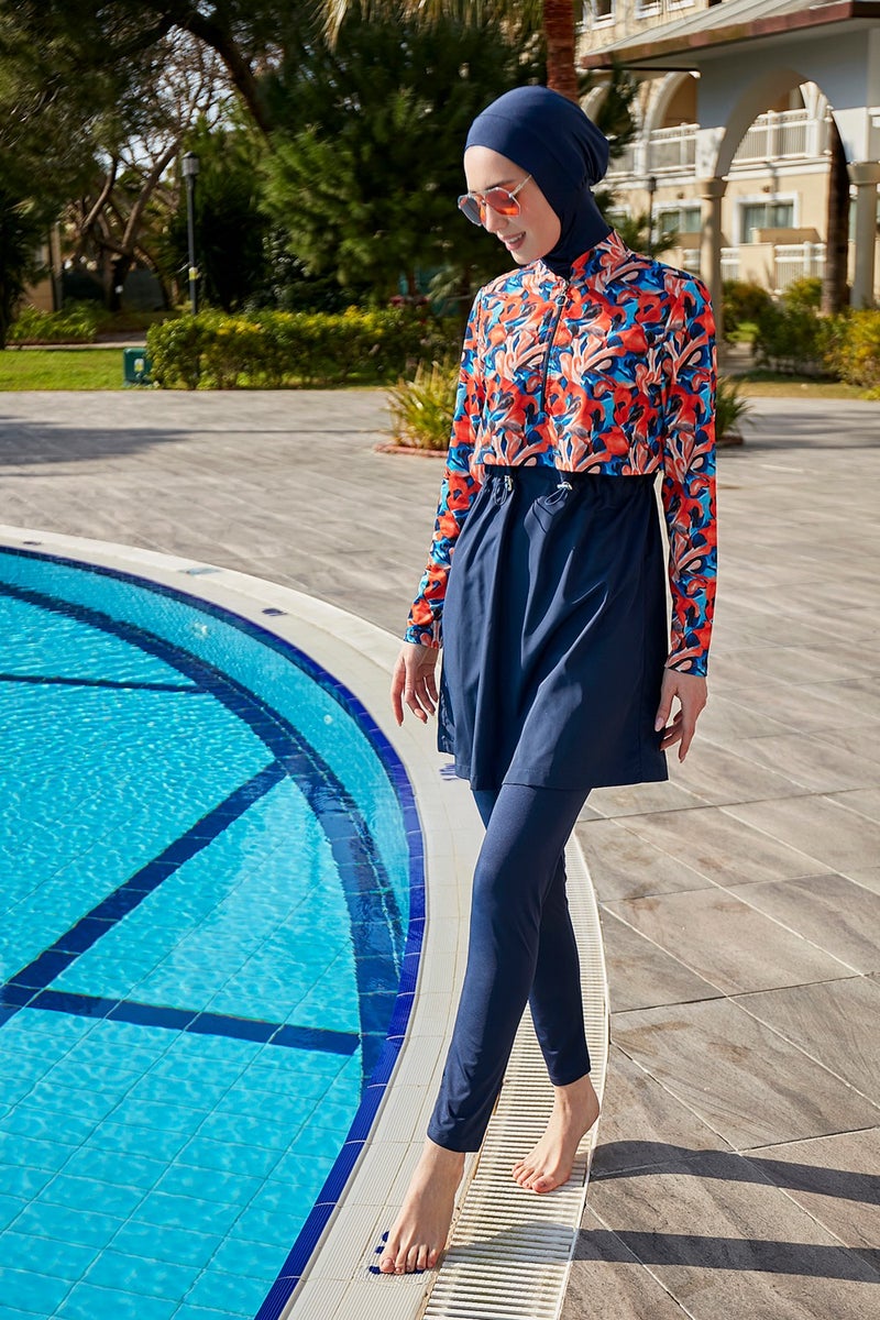 Remsa Mayo Remsa Swimsuit Remsa Fully Covered Hijab Swimsuit R113 Batik  - Image 4