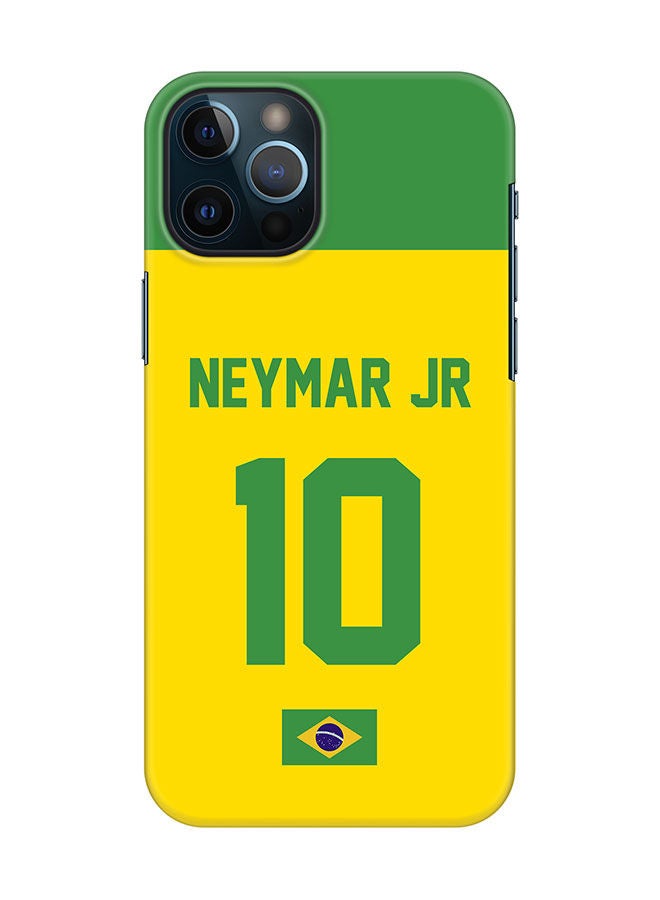 Stylizedd غطاء نحيف لجهاز آبل آيفون 12 برو ماكس - سلسلة سناب كلاسيك - غطاء موبايل صلب من مادة PC بلمسة نهائية غير لامعة - البرازيل - اللاعب - نيمار جونيور - Image 1