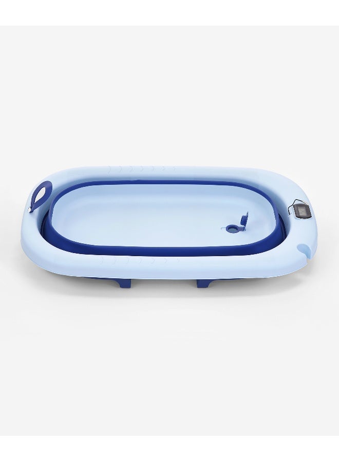 Fab N Funky Blue Baby Bath Tub with Temperature Control & Drain Plug, Sturdy, Ages 6  Months, 75.5x47x21.5 cm - Image 5