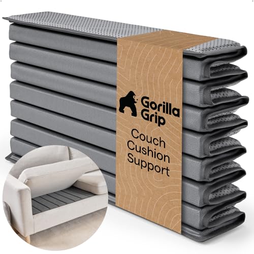 GORILLA GRIP Heavy Duty Couch Cushion Support Board to Fix Sagging Sofas 23 x 19 Armchair Slip Resistant Thick Boards Add Strong Seat Supports Replacement Stuffing Firmer Couches Accessories Grey - Image 1