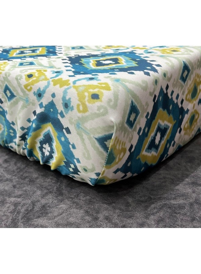 ohello® Stretchable/Spandex Printed Sofa Slip Cover, Pack of 5 Sofa seat Covers can use for livingroom, Couch, Wooden Sofas & Offices (Seagreen & White, SSC_910) - Image 4